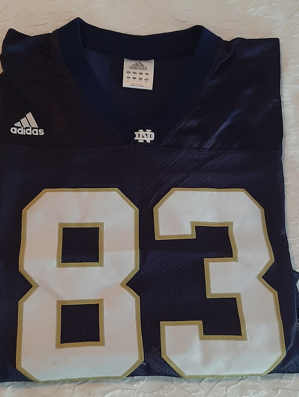 Adidas Forever Sport Vintage Notre Dame Fighting Irish #83 Football Jersey